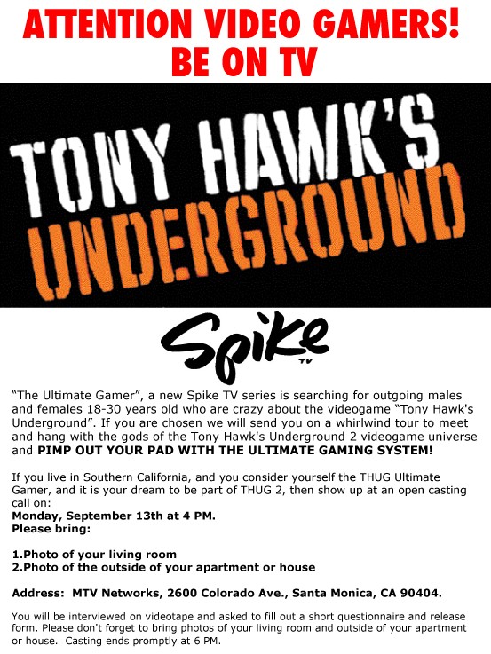 Spike TV - THUG Flyer